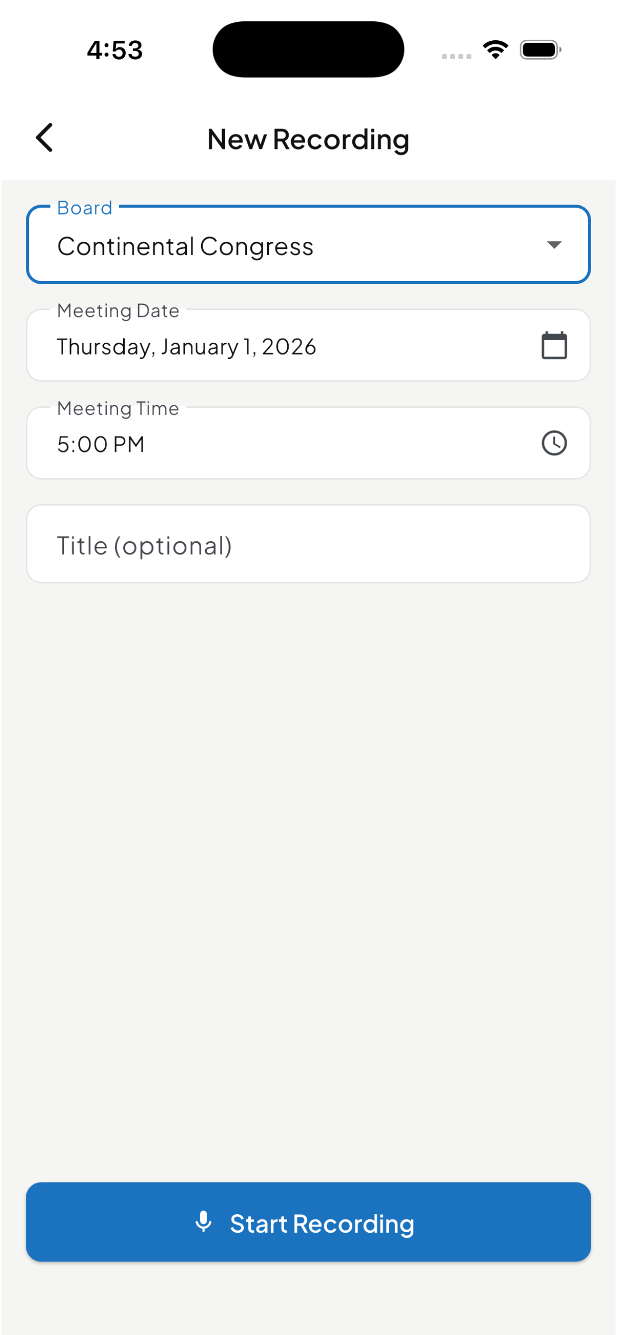 MuniMins Recorder App New Recording MuniMins Recorder App New Recording